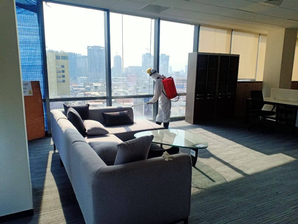 Disinfectant Service AEON Specialized Bank Cambodia